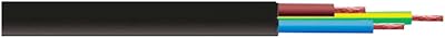Merriway 3-Core Round Black Flexible Cable 2183Y 0.5mm 10m Cut Length
