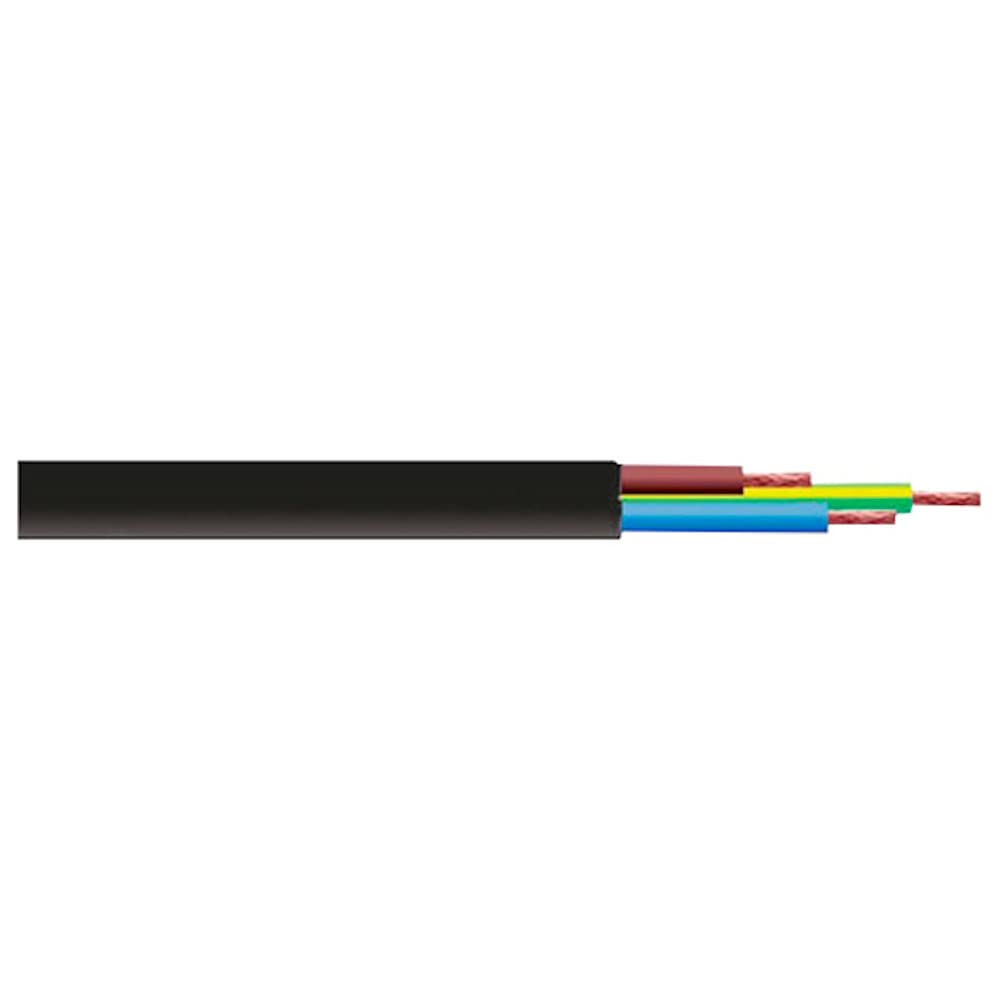 merriway BH01497 3-Core Round Black Flexible Cable 2183Y 0.5 mm - 10 m Cut Length