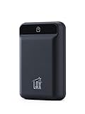 LAX Pro Mini External Battery Backup Charger (Credit Card Size) Li-Polymer 10000mAh Portable Power Bank - 2x High-Speed 5V/2A USB Charging Ports – iPhone, iPad, Samsung Galaxy, Android Smart Devices