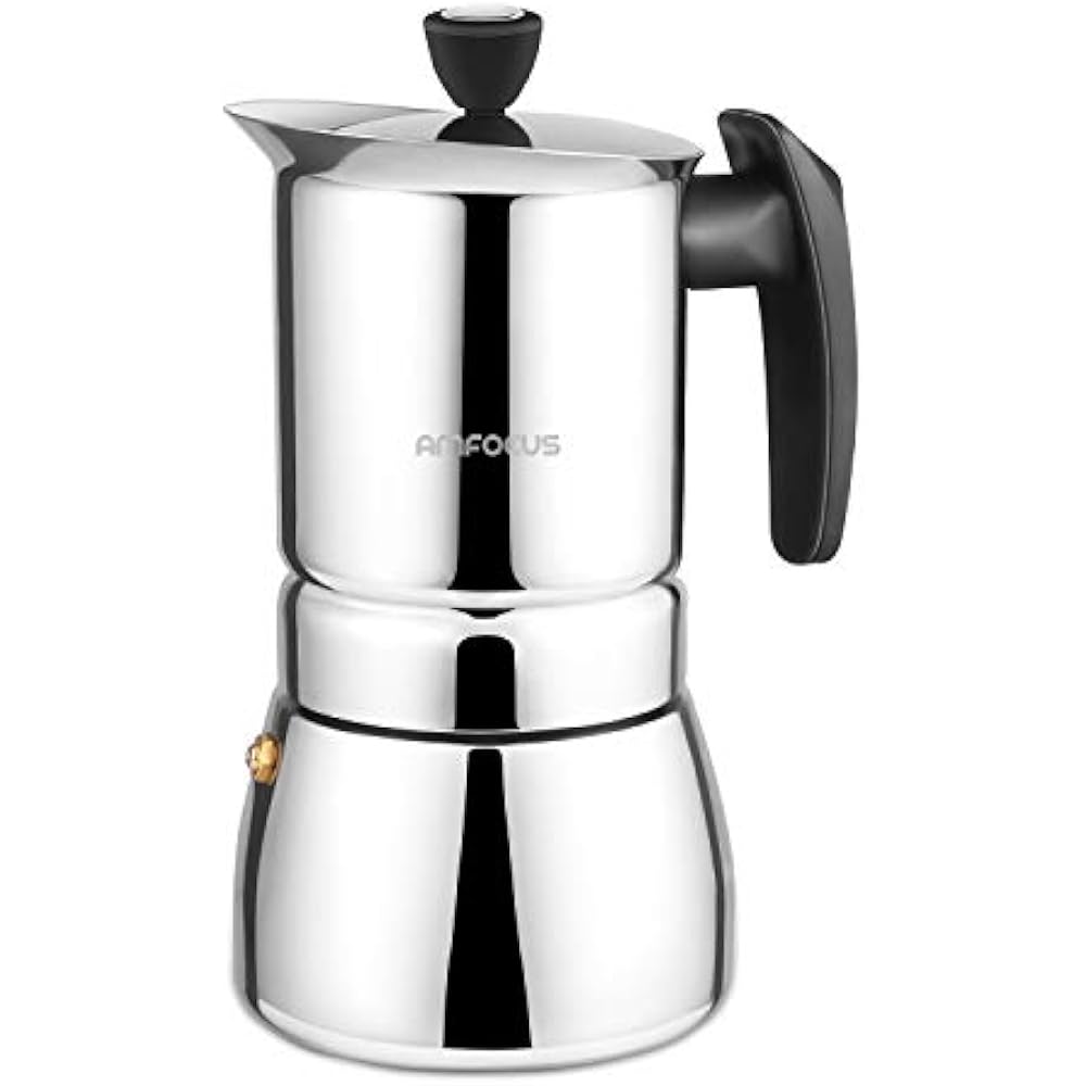 Stovetop Espresso & Moka Pots Coffee Maker Stainless Steel 6 Cups