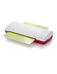Laminador térmico Swingline Inspire Plus, de color blanco y azul, grosor máximo de 9 pulgadas y calentamiento rápido, con fundas plastificadas (modelo 1701863ECR), Rojo