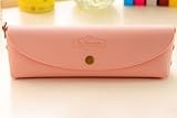 PINK Cute pony creative minimalist leather pencil case school pencil case