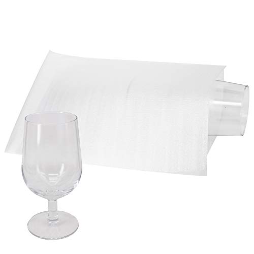 100 Pack 7.5"x 12" Foam Wrap Cushion Pouches (0.75mmThickness), Extra 5 Pack Fragile Stickers Labels(60 pcs) - Protect Dishes, Glasses, Porcelain & Fragile Items, for Moving, Packing by ZMYBCPACK