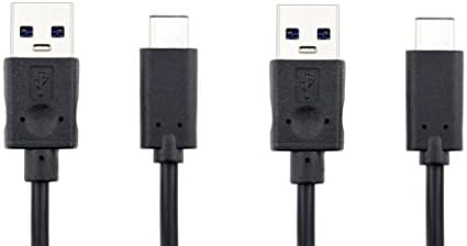 USBelieve USB Type C (USB-C) to Type A Male (USB 3.0) Charge and Data Sync Cable for Samsung Galaxy S8, Galaxy S8 Plus , Nexus 5X, 6P, Pixel, LG V20 G6 and Type-C Phone (USB-C-Cable 2x Black 1M)