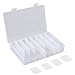 Plastic Jewelry Box, RilexAwhile Plastic Components Storage Cases Boxes with Adjustable Dividers 24 Grids