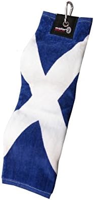 Sherpashaw,Trifold Golf Towel in Scotland Flag with Free Sherpashaw Ball Marker, Scotland