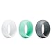 Camknn Women’s Silicone Wedding Ring Bands –3 Pack – Glitter Teal,Gray, White