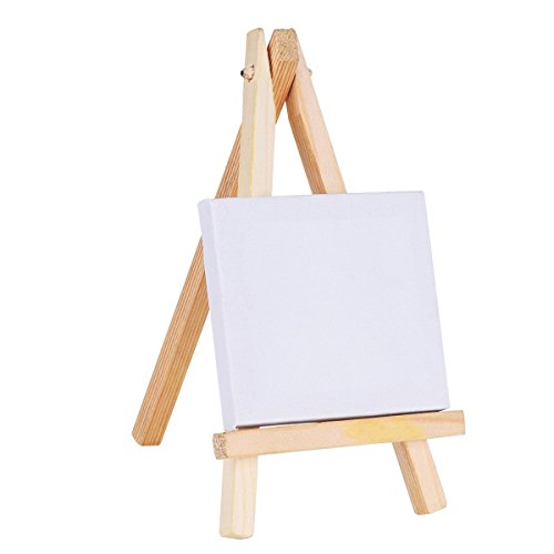 Vpang 10 Pcs Wooden Easel Mini Natural Wood Display Stand Craft Business Card Photo Display Easel