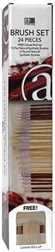 Art Advantage Oil and Acrylic Brush Set, 24-Piece
