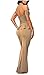 made2envy Drop shoulder Peplum Maxi Evening Dress (M, Tan) C6244TM