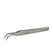 BEYELIAN Eyelash Extension Tweezers, Professional Lashes Tweezers for Make Fans, Curved Tip Stainless Steel ST-15