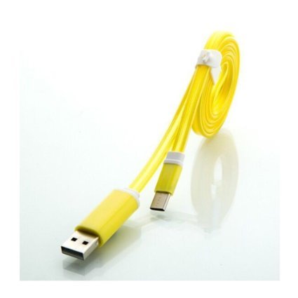 USB-C Cable, Fluorescence Luminous USB 3.1 Type C to USB Cable High Speed USB 2.0 A Male for Android,Samsung,HTC,Nokia,LG,HP,Sony and Type-C Devices (3.3ft/1m yellow)