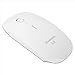 HDE Bluetooth 3.0 Wireless Mouse Optical Ergonomic Slim Profile Mouse with Adjustable DPI 800/1000/1200/1600 (White)