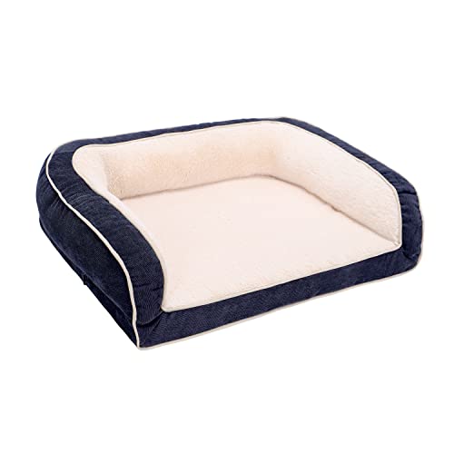 EMME Sofa Style Orthopedic Dog Beds, Deluxe Pet Couch Bed with Egg Foam