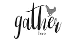 Country Rustic Rooster Gather Here Farmhouse Mylar Stencil- 8.5 x 11.5