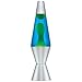 Lava the Original 14.5-Inch Silver Base Lamp with Yellow Wax in Blue Liquid primary
