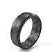 BULZi - Massaging Comfort Fit Silicone Wedding Ring - #1 Most Comfortable Men's and Women's Wedding Band - Comfort Flexible Work Safety Design (Granite Bevel, Size 13 - (7mm Width Band))