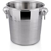 Large Ice Bucket | Stainless Steel Cheap Champagne Ice Bucket Wine Chiller | 6 Quarts