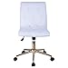 Duhome High Back Diamond Tufted Designer Home Office Task Chair Executive Computer Desk Receptionist Rolling Chair 616A (White)