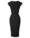 Newdow Lady's 50s Vintage V-Neck Cap Sleeve Pencil Dress
