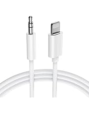 Aux Cord for iPhone, Lightning to 3.5mm Audio Cable for Car, Headphone Jack Adapter Compatible iPhone 13/12/11/XS Max/XS/XR/X/8 Plus/8/7Plus/7, Stereo/Speaker/Headphone(3.3ft White)