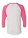 Next Level Mens Tri-Blend 3/4-Sleeve Raglan Tee (6051) vt Pink/HTR wht l