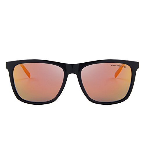 MERRY'S Unisex Polarized Aluminum Sunglasses Vintage Sun Glasses For Men/Women S8286 (Red, 56)