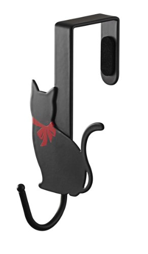 YAMAZAKIHome Cat Cat Over The Door Hook - Coat Organizer Hanger for Doors (Set of 2) - Steel