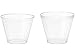 200 Clear Hard Plastic Cups | 9 oz. Fancy Disposable Heavy Duty Tumblers (200 Piece Bulk Party Pack) by Bloomingoods