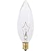 KOR (Pack of 12 CTC Clear Candelabra Base (E12) Straight Torpedo Tip 120V Incandescent Chandelier Light Bulbs (40)