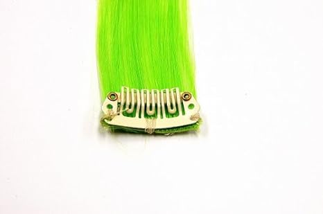 エクステ ワンタッチエクステ メッシュエクステ 2本 緑 グリーン エクステンション 通販 amazon