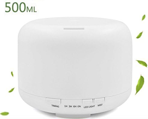Essential Oil Diffuser, Haranges 500ml Ultrasonic Aromatherapy Diffusers Cool Mist Aroma Diffuser with 7 LED Color Changing Lamps and Timer Settings for Office Home Bedroom Living Room Study Yoga Spa