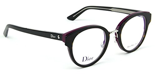 Dior Montaigne 7 Eyeglasses Havana Lilac Black Frame 48mm (0GAF) - Thumbnail 2