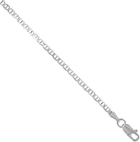 Sterling Silver Flat Mariner Link Chain 