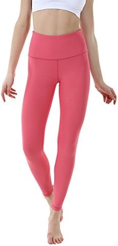 THEOUTOF Women’s Power Yoga Pants – High Waist Tummy Long WHL8117 Rapture Rose Medium – Control Shapewear with Streamlined Design Leggings Dance Studio School