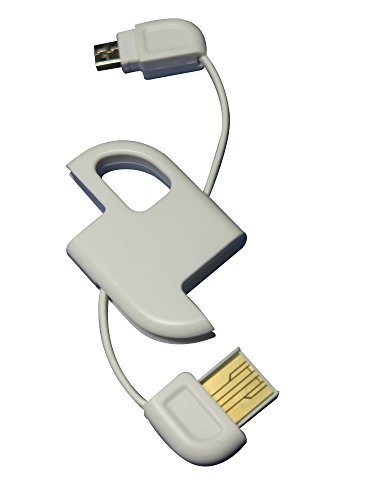 Android Compact n Portable Micro USB Key Chain Travel Charger Data Cable Works w/ Samsung Galaxy S7 6 Note 5 4 3 LG Google Android Nexus HTC Motorola Kindle