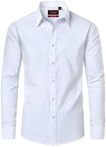 Lion Nardo Mens Dress Shirts Regular Fit Solid Formal Long Sleeve