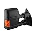 VIPMOTOZ Heated Power Remote Passenger Side Right View Telescopic Turn Signal Exterior Towing Mirror & Glass Replacement For 2008-2016 Ford Superduty F250 F350 F450 F550 Pickup Truck