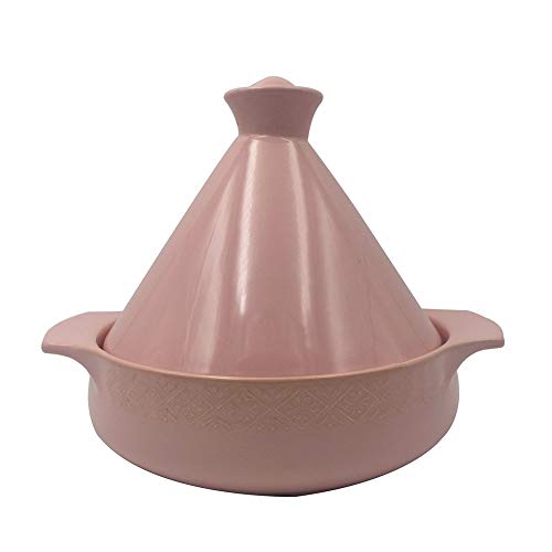 WJXBoos-Braiser-Pan-Healthy-Saucepan-Earthen-Pot-for-BraisingHandmade-Clay-Pot-CookingCeramic-Moroccan-Tagine-Pot-with-Lid-158quart