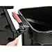 Vsezund Black Wheeled Trash Can with Lid Opens to Either 80 Degrees Size 45 Gal