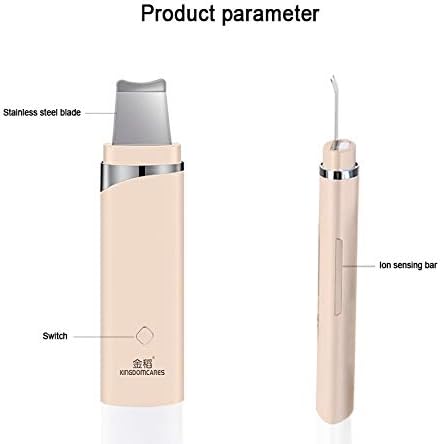 Skin Scrubber Spatula, Blackhead Remover Pore Cleaner, Facial Derma Skin Scrubber Spatula Comedone Extractor, Gentle Skin Peeling Device for Facial Oil Dirty Pore Deep Clean, USB Rechargeable Power