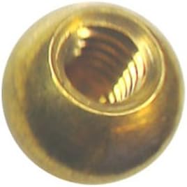 Ten 1/2" dia. threaded 1/4-20 brass balls drilled tapped lamp finials