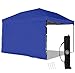 Punchau Pop Up Canopy Tent with Sidewall 10 x 10 Feet, Blue - UV Coated, Waterproof Instant Outdoor Gazebo Tent, Bonus Roller Carry Bag