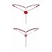 Clearance Sale! Women's Intimates WEUIE Ladies Lace Sexy Open Burned-Crotch V-String Panties Knickers Underwear Thong