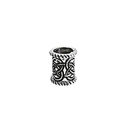 NKlaus 925 STERLING SILVER Celtic Gothic beard bead and hair bead 7125