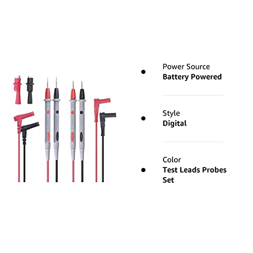 1000V 20A Multimeter Test Leads Probes Banana Plug, 2set Digital
