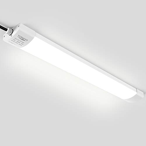TONFFI LED Feuchtraumleuchte Deckenleuchte 60cm 18W für Garage Keller Bad Werkstatt Feuchtraum Warenhaus, LED…