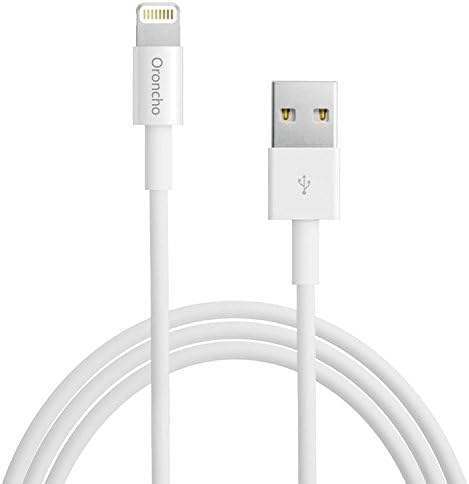 Oroncho iPhone Charger Lightning Cable - 3.3ft iPhone Cord for iPhone 7 / 7 plus / 6s / 6s plus / 6 / 6 plus / SE / 5s / 5c / 5, iPad mini, iPad Air, iPad Pro, iPod - White 1pack