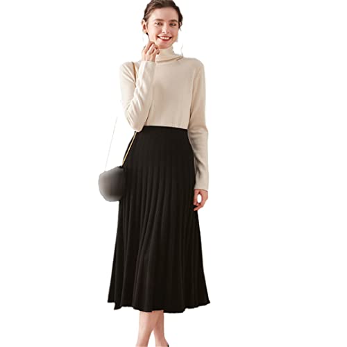 Lmtossey Ladies Wool Skirt Autumn and Winter Loose Casual Knitted