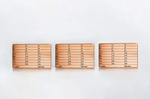 3 Pack Safe Seed Crypto Metal Wallet Stamp Plate Copper Edition 24 Word Recovery Passphrase Cold Storage Bitcoin Ethereum Cardano ERC20 Monero Litecoin Ledger Trezor KeepKey Hardware Cryptocurrency